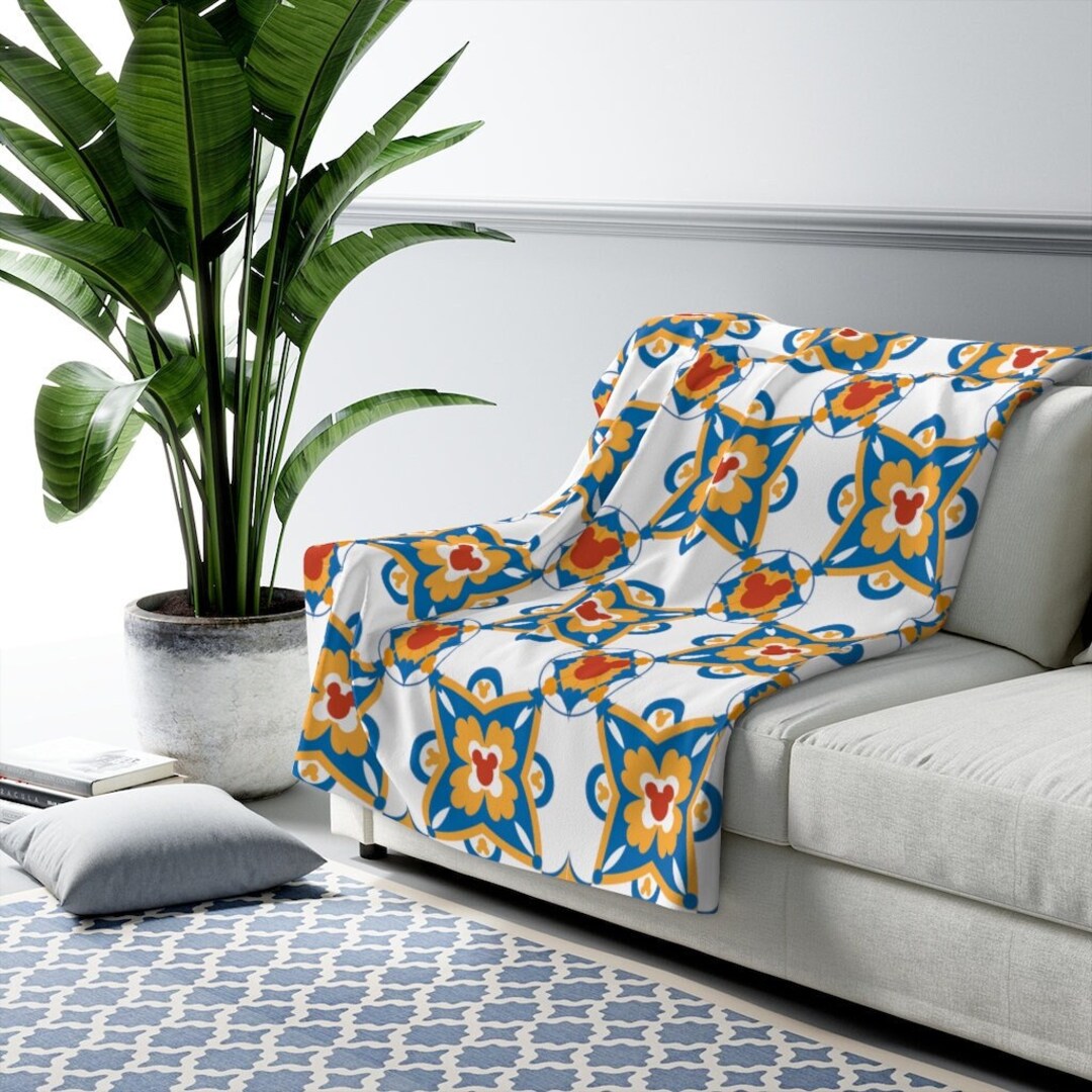 Cozy and Cute Disney Mosaic Pattern Blanket for Your Home Decor