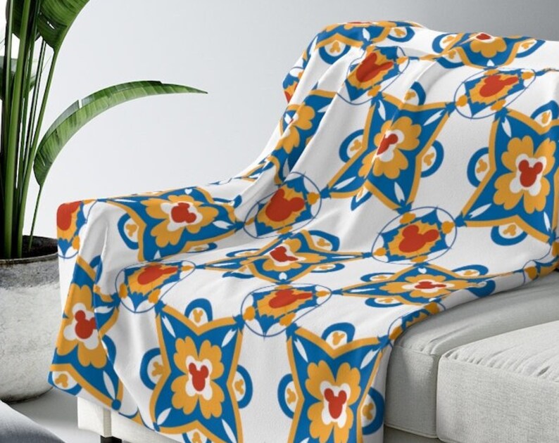 Cozy and Cute Disney Mosaic Pattern Blanket for Your Home Decor - Image 2