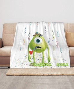 Cozy and Soft Disney Monster University Custom Name Blanket - Ideal Gift for Baby Girls and Boys