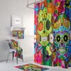 Crazy Colourful Skull Shower Curtain Set with Unique Bath Accessories