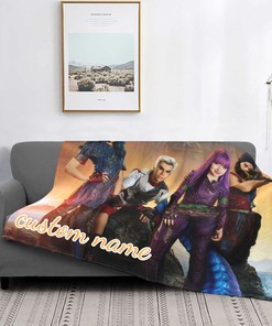 Create Your Own Personalized Disney Descendants Tapestry Blanket - Custom Name Available