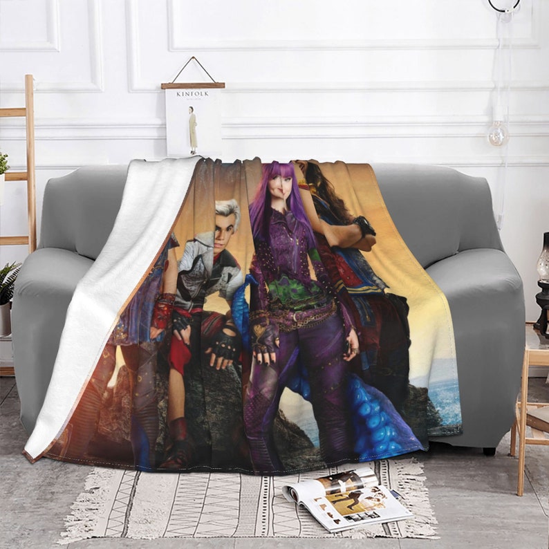 Create Your Own Personalized Disney Descendants Tapestry Blanket - Custom Name Available - Image 3