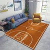 Create a Winning Atmosphere with Personalized Basketball Field Area Rug - Non-Slip Doormat for Living Room and Bedroom