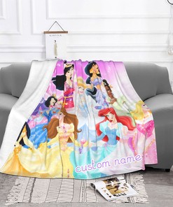 Create a fairytale room with a Custom Name Disney Princess Blanket