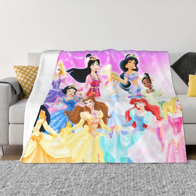 Create a fairytale room with a Custom Name Disney Princess Blanket - Image 3