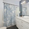 Create a serene beach feel with this Beachy Sea Shell Blue and White Ocean Shower Curtain