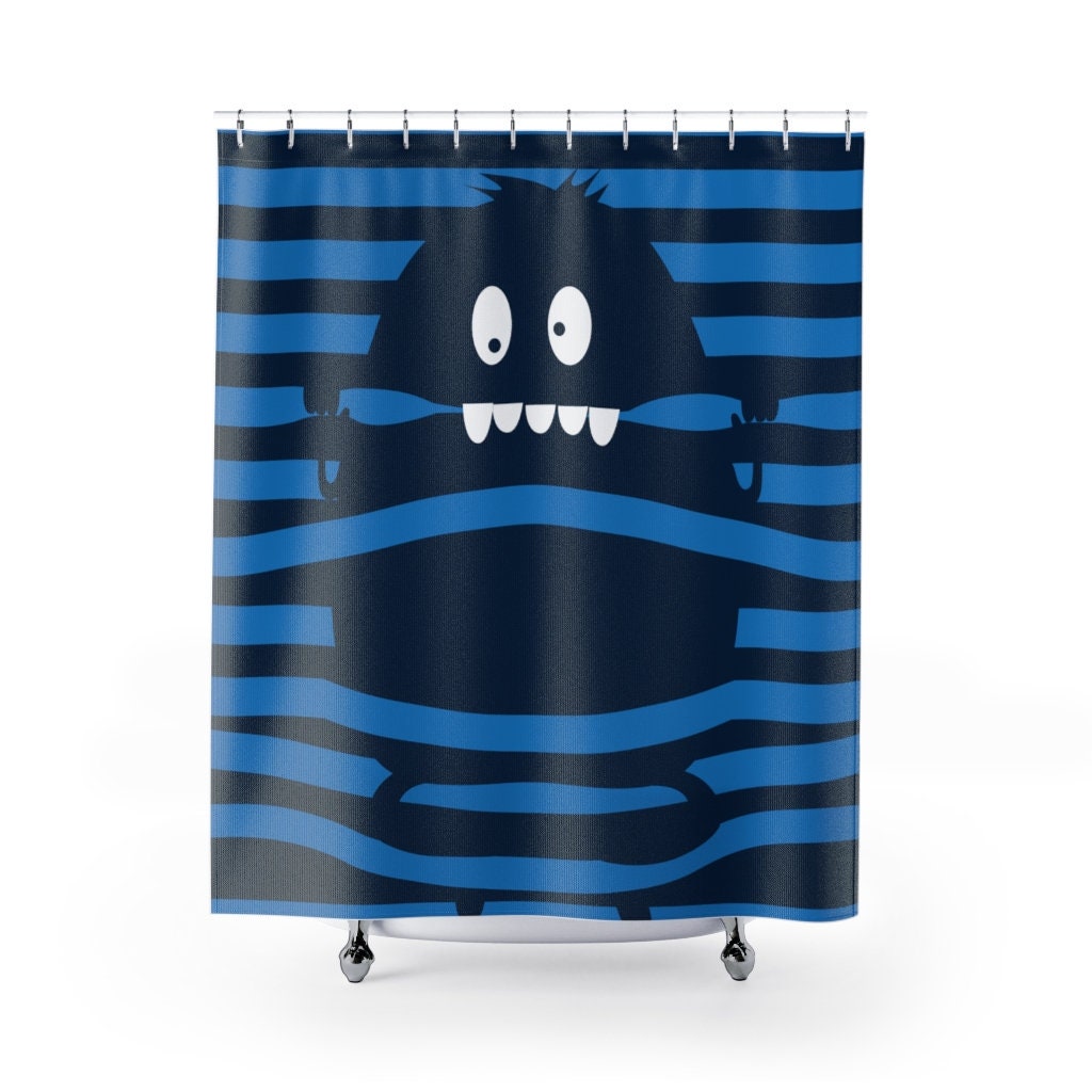 Create a spooky vibe with this Monsters Shower Curtain