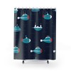 Create an underwater adventure with this Kids Nautical Submarine Theme Ocean Shower Curtain