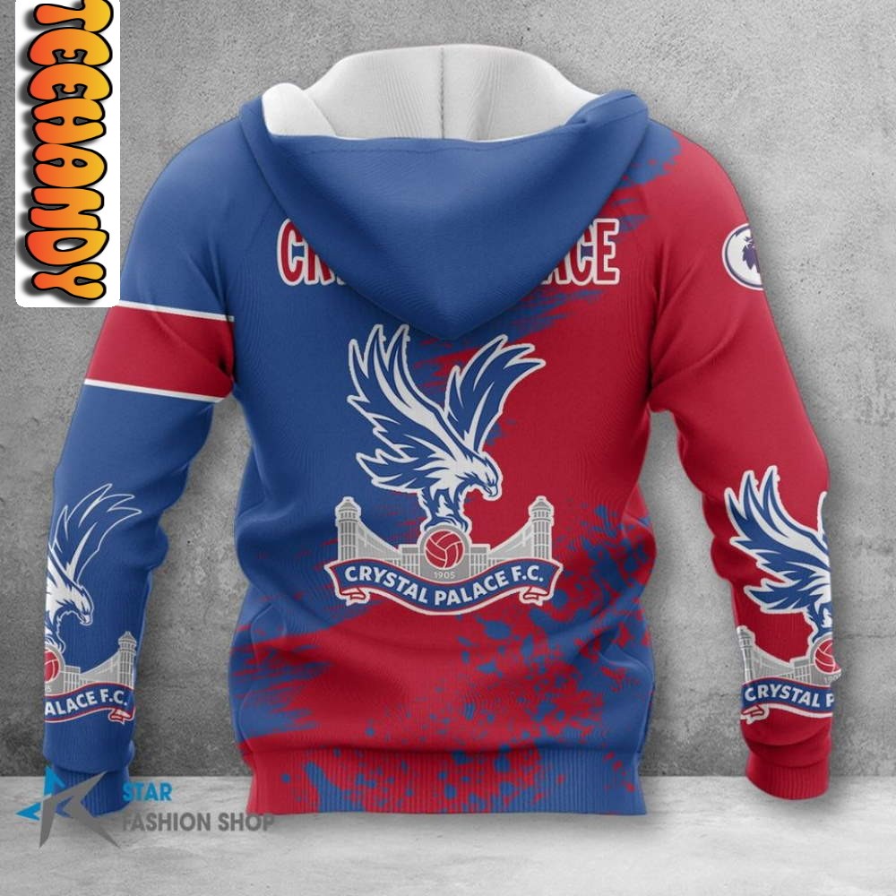 Crystal Palace FC All Over Print 3D Hoodie - Image 2
