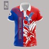 Crystal Palace FC All Over Print Polo Shirt with 3D Printed Polo Collar and Breathable Fabric