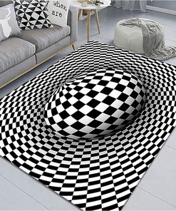 Crystal Velvet Optical Illusion Rug - Trippy and Colorful Design for Stylish Room Decor