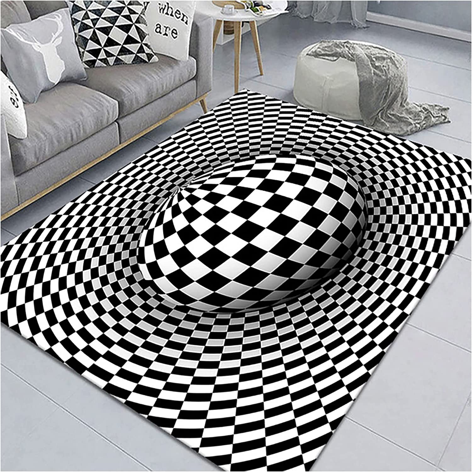 Crystal Velvet Optical Illusion Rug - Trippy and Colorful Design for Stylish Room Decor
