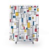 Cubism 1960s Bathroom Shower Curtain | Retro Mid Century Modern Shower Curtain | Apartment Guest Bathroom Decor
