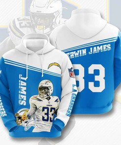 Custom All Over Print 3D Hoodie for Los Angeles Chargers Fans with Custom Sport Design