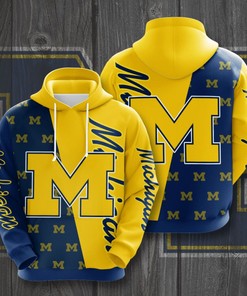 Custom All Over Print Michigan Wolverines Hoodie with Unique Design
