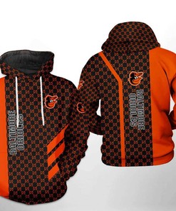 Custom Baltimore Orioles All Over Print 3D Hoodie Zipper