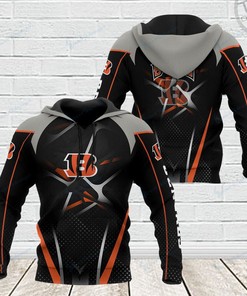 Custom Cincinnati Bengals All Over Print Zip-up Hoodie 3D