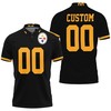 Custom Color Rush Jersey Inspired Style 3D All Over Print Polo Shirt for Pittsburgh Steelers Fans