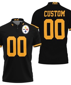 Custom Color Rush Jersey Inspired Style 3D All Over Print Polo Shirt for Pittsburgh Steelers Fans