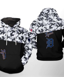 Custom Detroit Tigers All Over Print 3D Hoodie Zipper