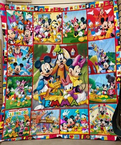 Custom Disney Baby Blanket - Personalized Mickey and Friends Fleece Blanket