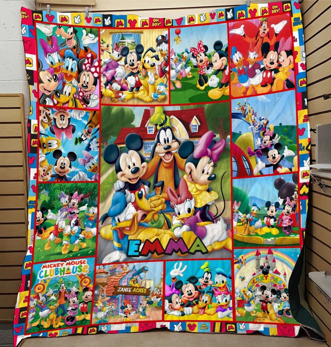 Custom Disney Baby Blanket - Personalized Mickey and Friends Fleece Blanket