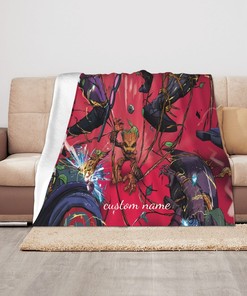 Custom Disney Groot Sherpa Blanket - Personalized Gift for Kids and Adults