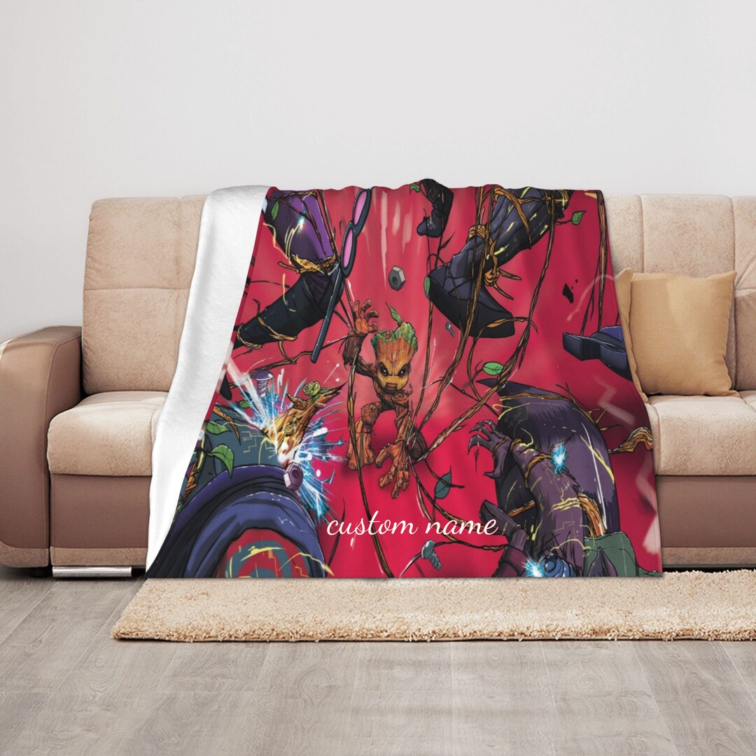 Custom Disney Groot Sherpa Blanket - Personalized Gift for Kids and Adults