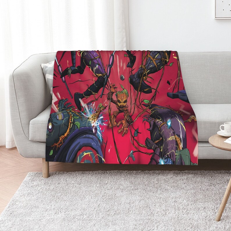Custom Disney Groot Sherpa Blanket - Personalized Gift for Kids and Adults - Image 3