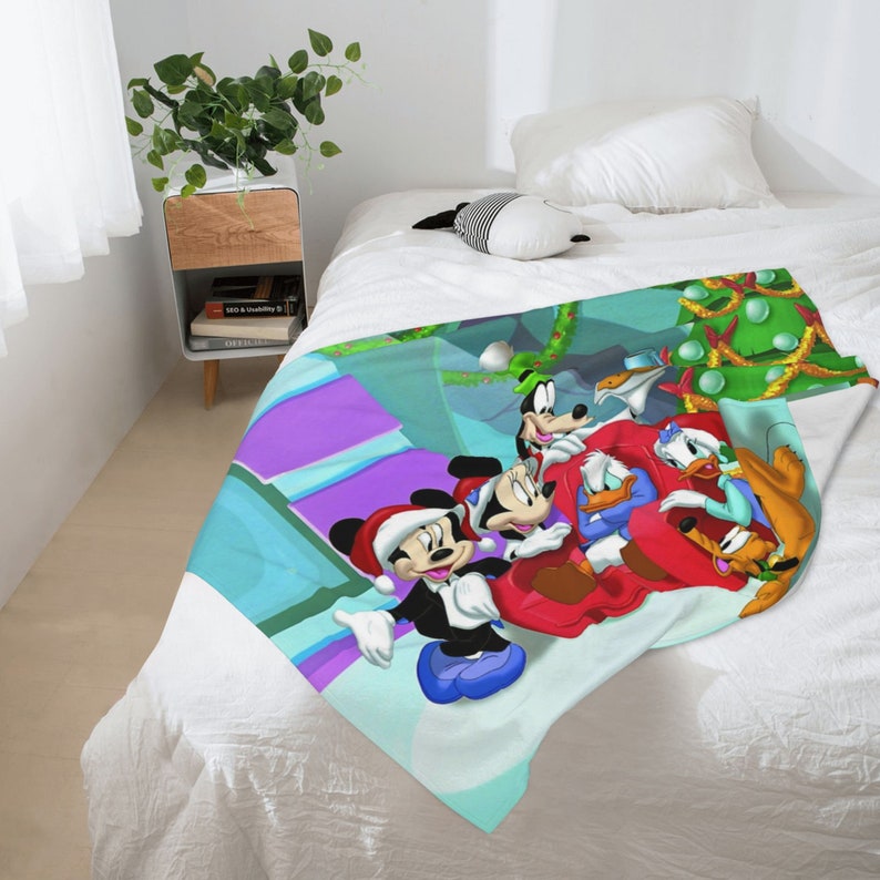 Custom Disney Mickey Minnie Name Blanket Personalized Baby Gift - Image 3