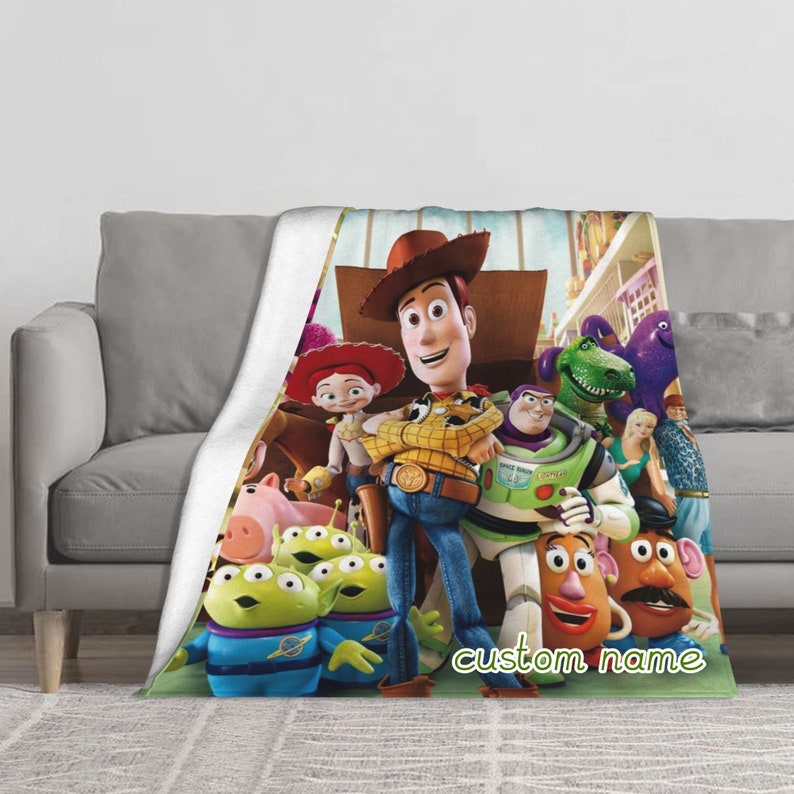 Custom Disney Toy Story Fleece Blanket with Double Layer - Perfect Bedroom Decor and Christmas Gifts - Image 2