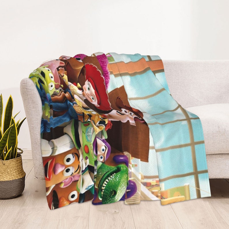Custom Disney Toy Story Fleece Blanket with Double Layer - Perfect Bedroom Decor and Christmas Gifts - Image 3