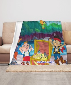 Custom Jake and the Never Land Pirates Sherpa Blanket - Personalized Gift for Christmas and Birthdays