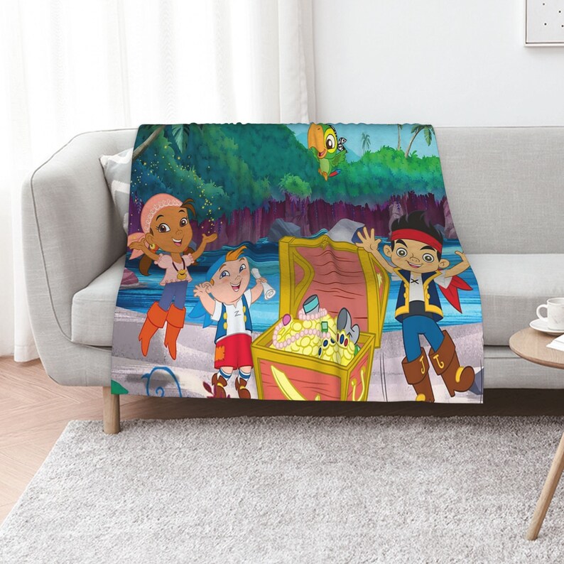 Custom Jake and the Never Land Pirates Sherpa Blanket - Personalized Gift for Christmas and Birthdays - Image 3