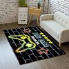 Custom Mesh Printed Gaming Room Rugs for Teen Boys with Favorite Pictures Design
