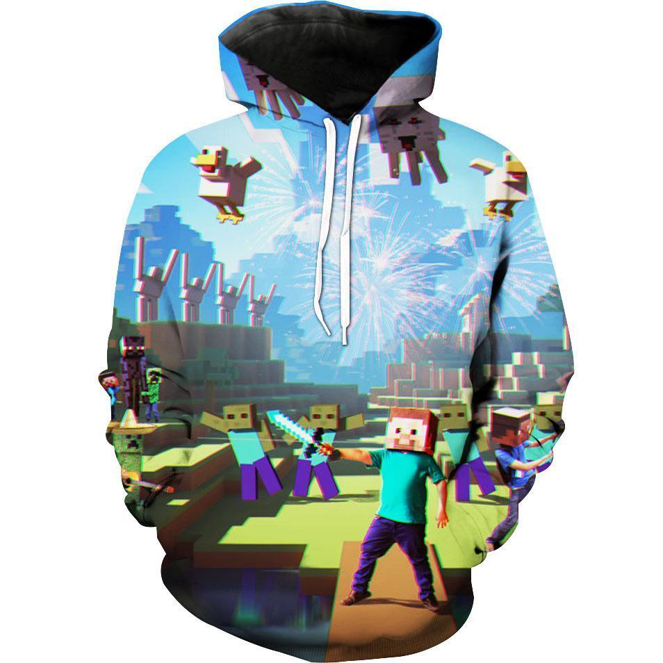 Custom Minecraft All Over Print Hoodie 3D