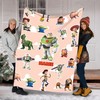 Custom Name Buzz Lightyear Blanket - Toy Story Gift for Baby, Fleece Mink Sherpa