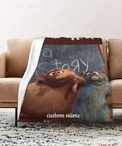 Custom Name Disney Blanket - Your Friend The Rat Soft Gift Blanket for Home Decoration, Sofa, Bedding, and Living Room