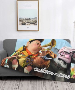 "Custom Name Disney Up Tapestry Blanket - Personalized Birthday Gift Idea"