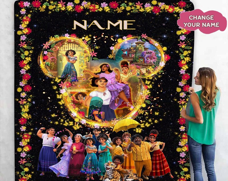 Custom Name Encanto Blanket - Personalized Miracle Family Blanket for Kids - Image 2