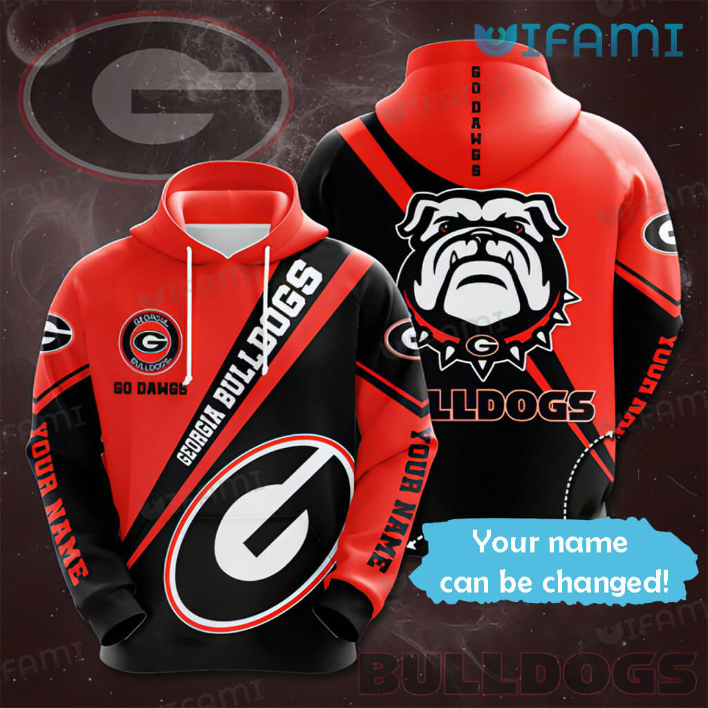 Custom Name Georgia Bulldogs All Over Print 3D Hoodie