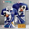 Custom Name Mickey Mouse Blue Polo Shirt for Fans of Paris Saint-Germain FC