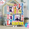 Custom Name Movie Character Blanket with Fleece and Sherpa - Soft and Warm Gift