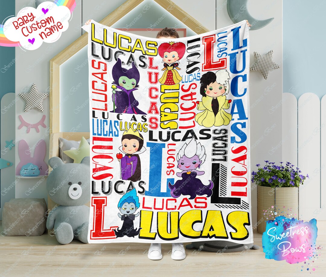 Custom Name Movie Character Blanket with Fleece and Sherpa - Soft and Warm Gift