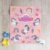 Custom Name Pink or Purple Blanket for Girls - Fleece Throw Blanket with Unicorn