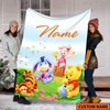 Custom Name Pooh and Friends Blanket - Winnie The Pooh Gift for Baby, Fleece Mink Sherpa