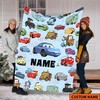 Custom Name Sally Carrera and Friends Blanket - Cars Movie Gift for Baby, Fleece Mink Sherpa