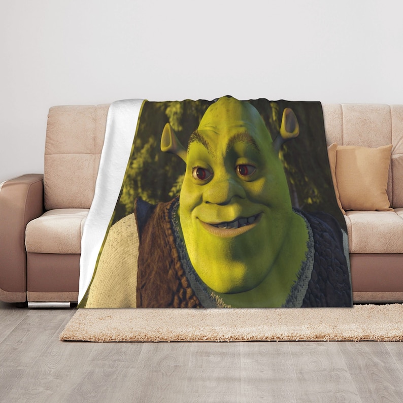 Custom Name Shrek Fleece Blanket for Kids and Adults - Image 3