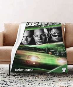 Custom Name The Fast And The Furious Blanket for Action Movie Fans