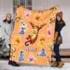 Custom Name Tigger and Friends Blanket - Winnie The Pooh Gift for Baby, Fleece Mink Sherpa